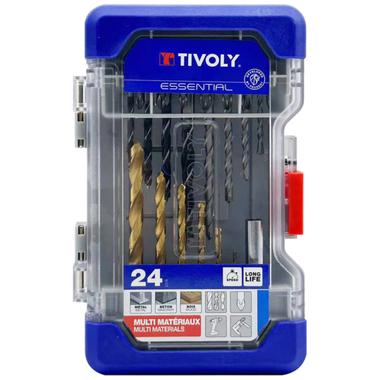 Coffret perçage métal béton bois 24 pièces RANGER TIVOLY 11901170047