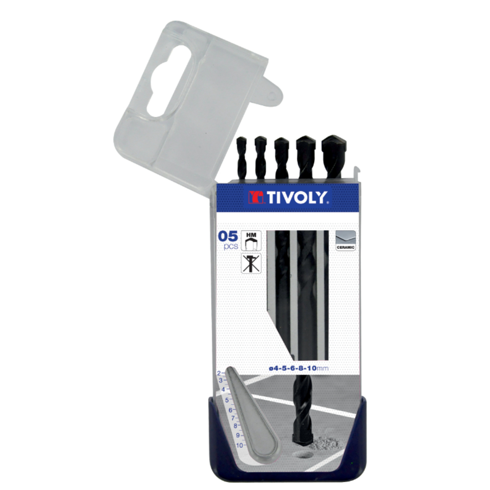 5 forets carrelage Ø 4 à 10mm TIVOLY - 12000370001