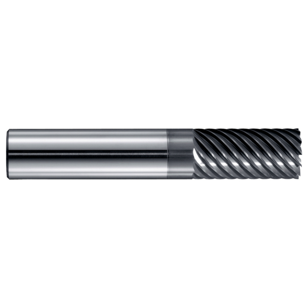 Fraise de finition carbure -Revêtue ULTRACUT -DIN 6527L -Z8-12 -h9 -Hél. 55° -Chanfrein / Ø: 6 8 TIVOLY - 82363610600
