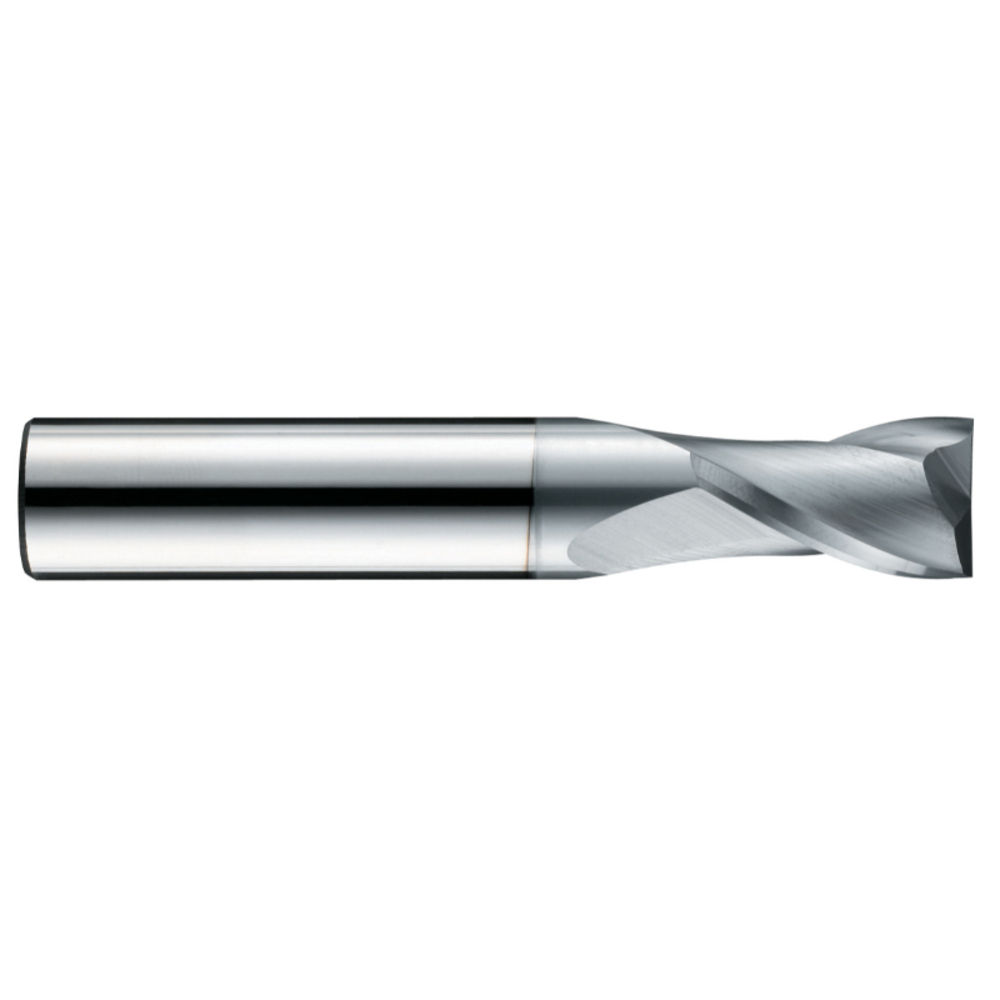 Fraise à rainurer carbure -Revêtue ALCRONA -DIN6527L -Z2 -e8 -Hél. 30° -Chanfrein -Longue / Ø: 8 0 TIVOLY - 82365210800
