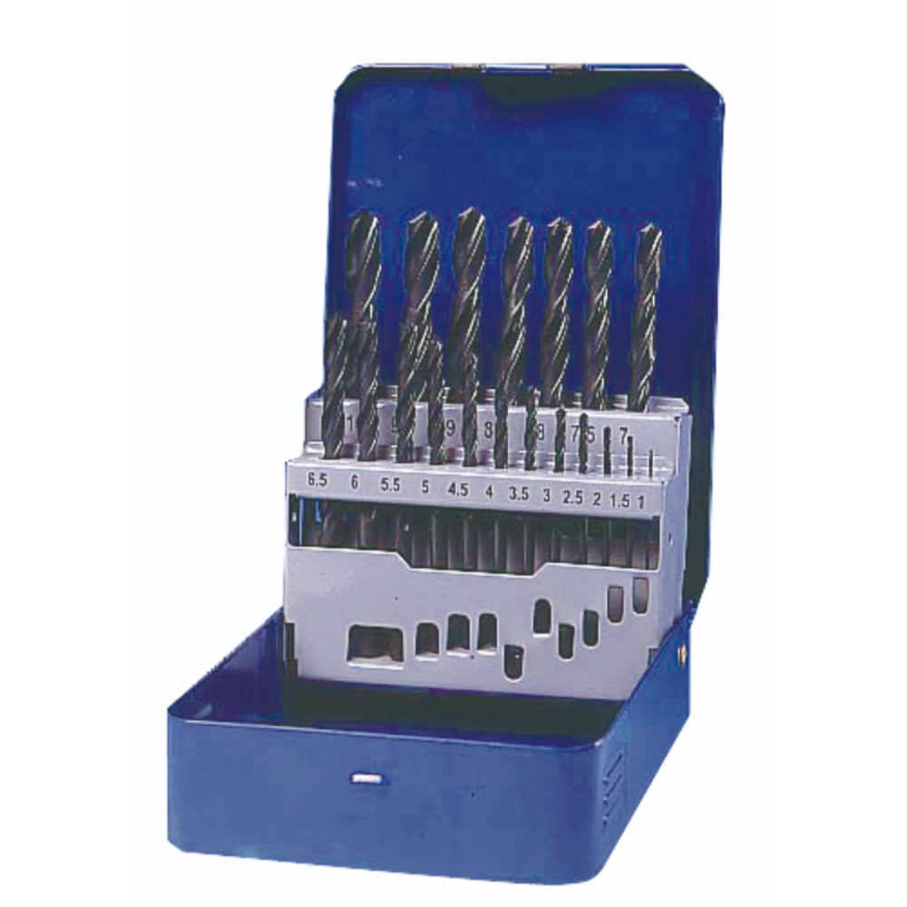 19 forets métaux HSS laminés Ø 1 à 10mm par 1/2 TIVOLY - 90200170002