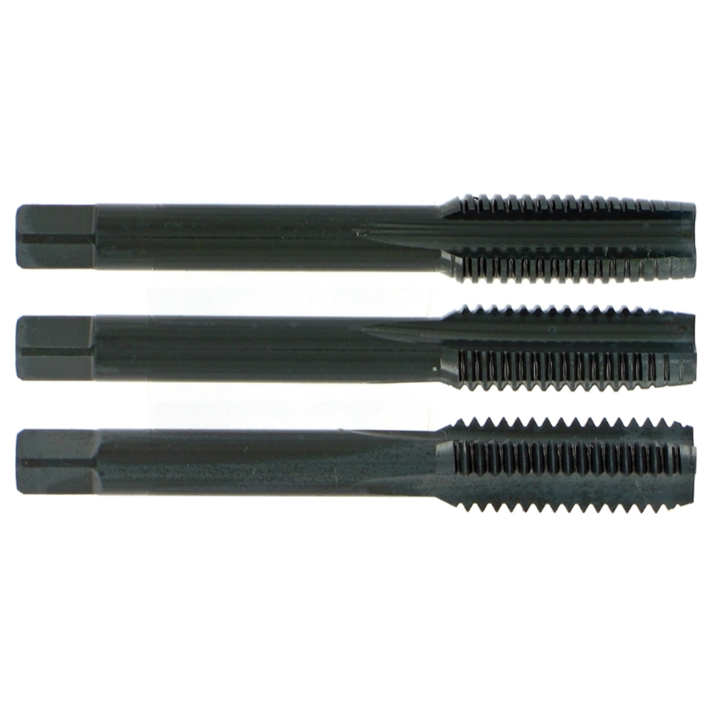 Jeu de 3 tarauds main Multi-applications HSS -Traitement STEAM -M -DIN 352 -Profil étagé -6H -Conicité arrière / Ø: 12 X 1.75 TIVOLY - 950101101200175