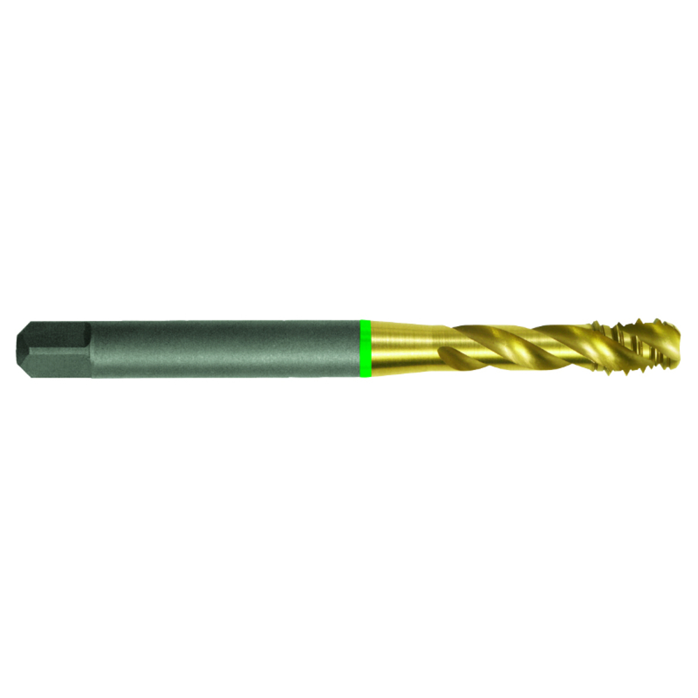 Taraud machine Flashcut HSSE-PM -Revêtu TiN -UNC UNF -DIN 371/376 -Forme C -2B -Denture alternée -Conicité arrière / Ø: 1/2
