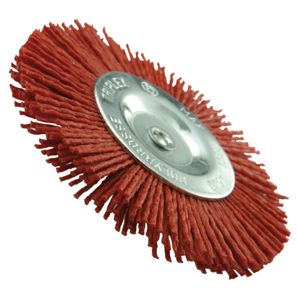 Brosse CIRCULAIRE | fil nylon rouge | décapage du bois [ Ø100 mm TIVOLY - XT20211000230
