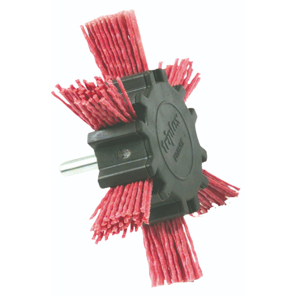 Brosse EVENTAIL -Fil nylon rouge -Décapage du bois (Vrac) / Ø: 100 / TIVOLY - XT20221500782