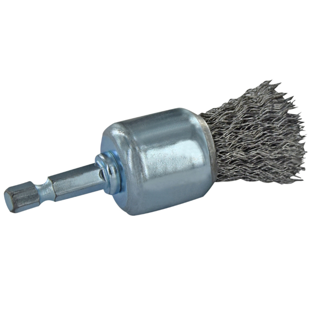 Brosse PINCEAU -Fil acier ondulé -Décapage du métal (Blister) / Ø: 28 / 0.35 TIVOLY - XT20252006065