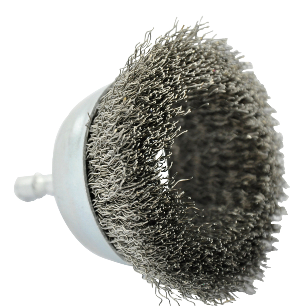 Brosse COUPE -Fil inox -Queue HEXA -Décapage de l'inox (Blister) / Ø: 75 / 0.3 TIVOLY - XT202520124