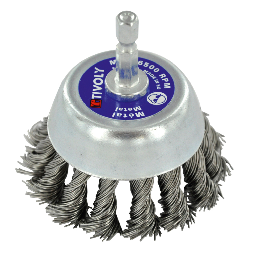Brosse COUPE -Fil acier torsadé -Gros décapage du métal / Ø: 75 / 0.5 TIVOLY - XT202520130