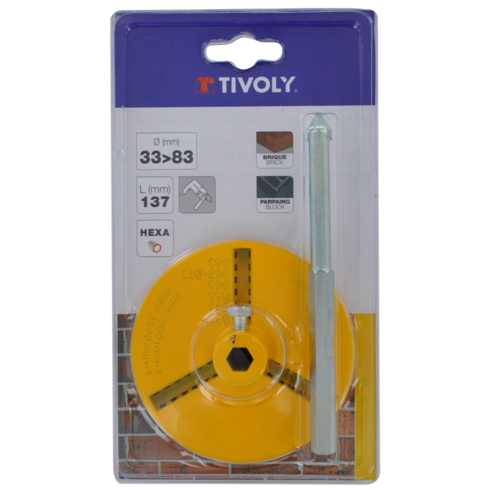 Embase avec système de fixation à crans et pilote longueur 137mm TIVOLY - XT50522052420