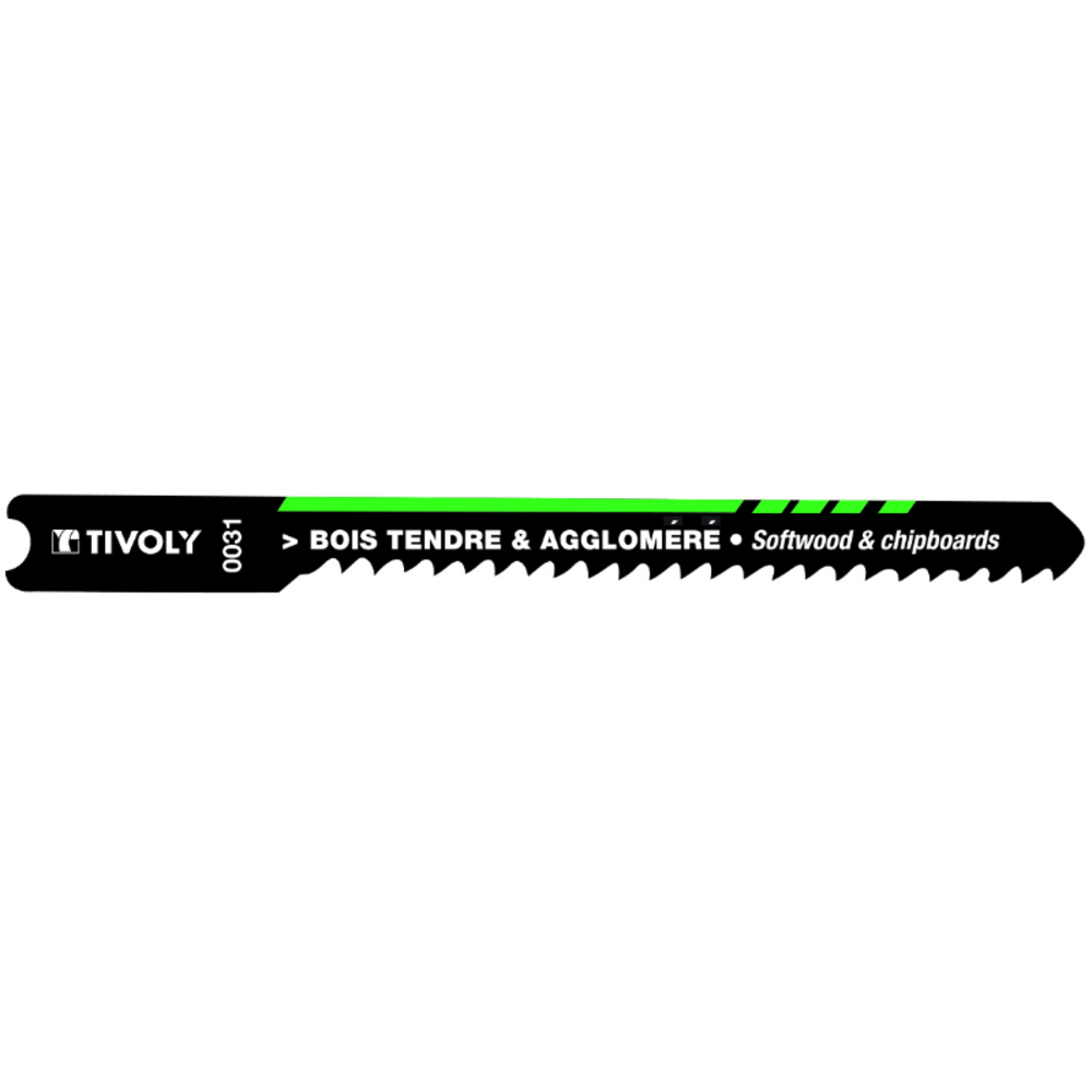 Lame de scie sauteuse -Pour bois tendre et aggloméré -Attache U / L: 75 / H: 50 / Courbe TIVOLY - XT505320031