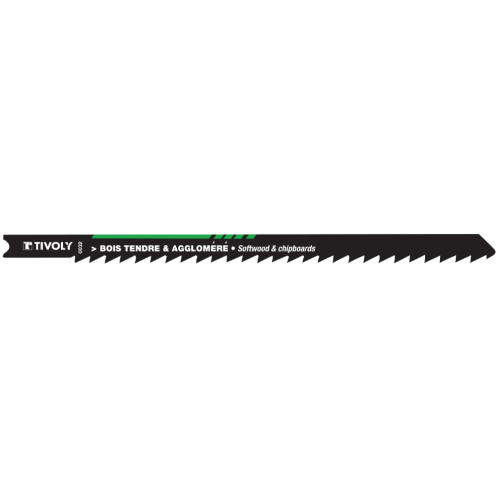 Lame de scie sauteuse -Pour bois tendre et aggloméré -Attache U / L: 132 / H: 110 / Droite TIVOLY - XT505320032