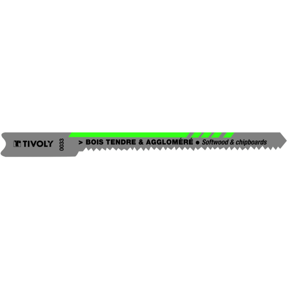 Lame de scie sauteuse -Pour bois tendre et aggloméré -Attache U / L: 75 / H: 50 / Courbe TIVOLY - XT505320033