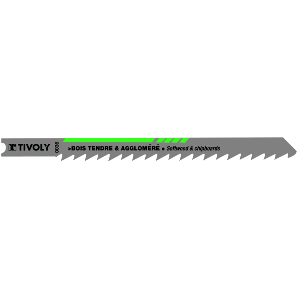 Lame de scie sauteuse -Pour bois tendre et aggloméré -Attache U / L: 100 / H: 75 / Droite TIVOLY - XT505320036