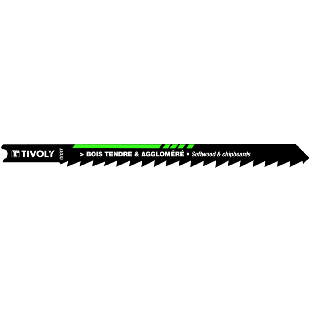 Lame de scie sauteuse -Pour bois tendre et aggloméré -Attache U / L: 100 / H: 75 / Droite TIVOLY - XT505320037