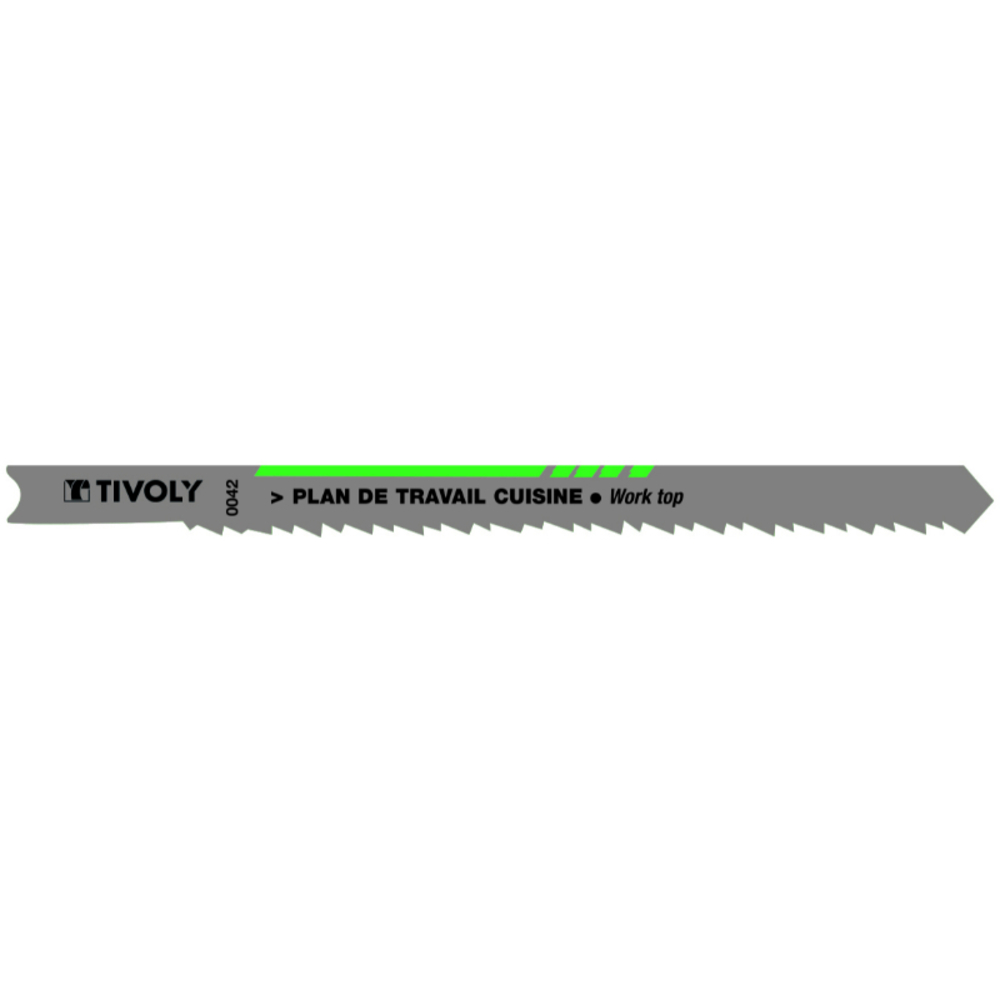 Lame de scie sauteuse -Pour plan de travail -Attache U / L: 100 / H: 75 / Droite TIVOLY - XT505320042