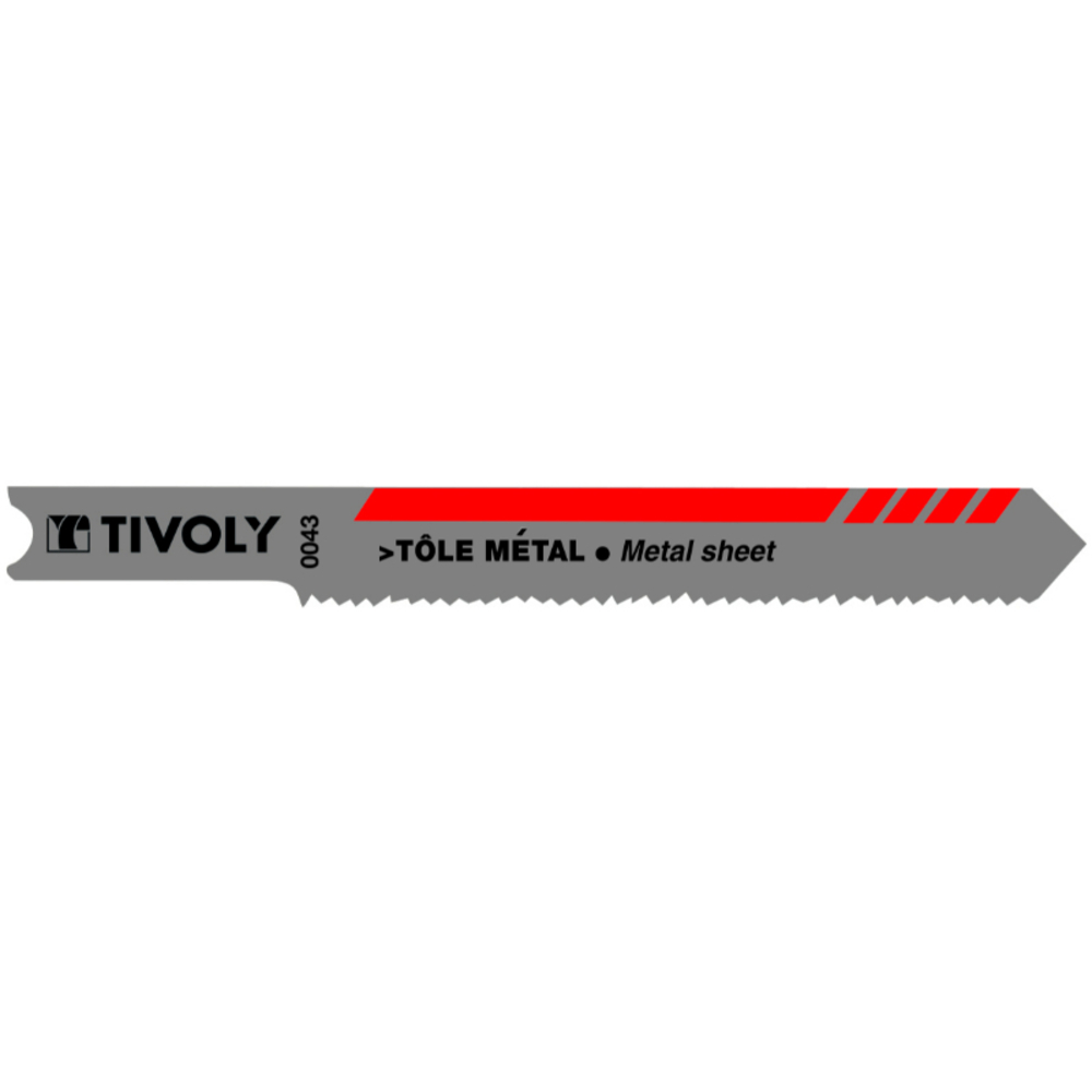 Lame de scie sauteuse -Pour tôle métal -Attache U / L: 75 / H: 50 / Droite TIVOLY - XT505320043