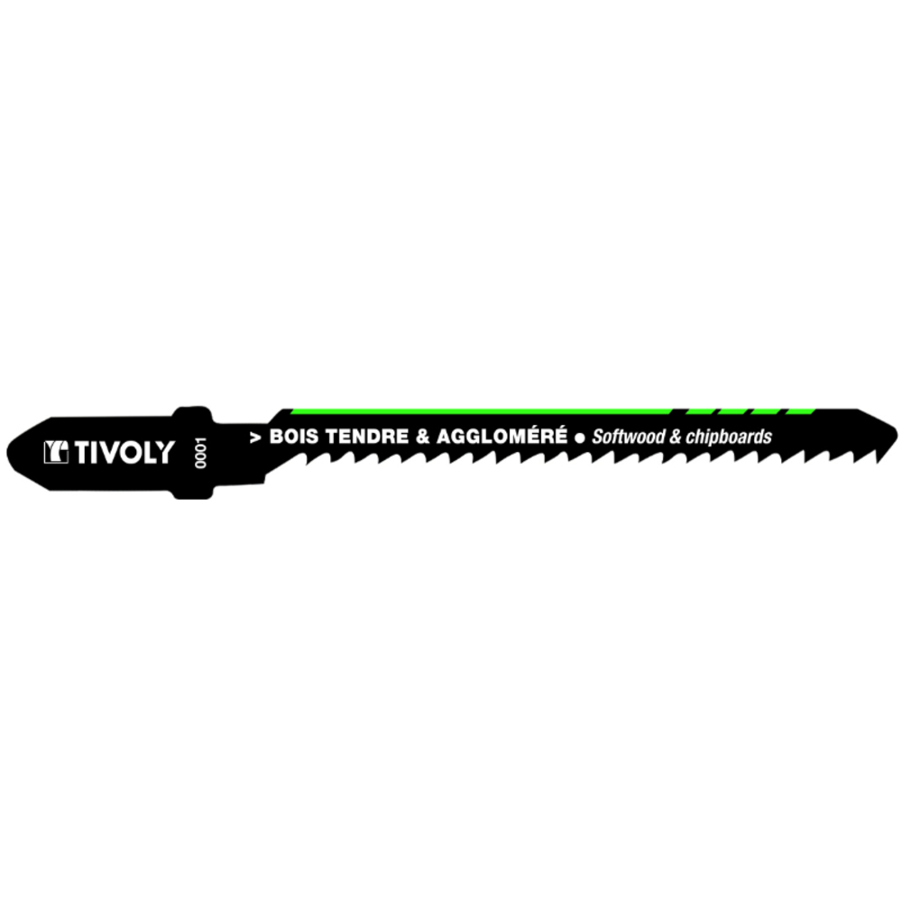 Lame de scie sauteuse -Pour bois tendre et aggloméré -Attache T / L: 75 / H: 50 / Courbe TIVOLY - XT505520001