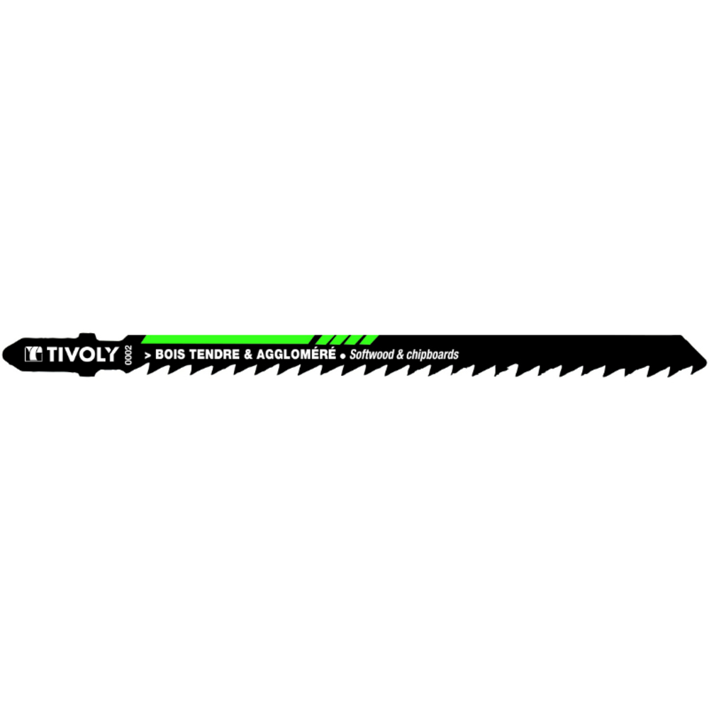 Lame de scie sauteuse -Pour bois tendre et aggloméré -Attache T / L: 132 / H: 110 / Droite TIVOLY - XT505520002
