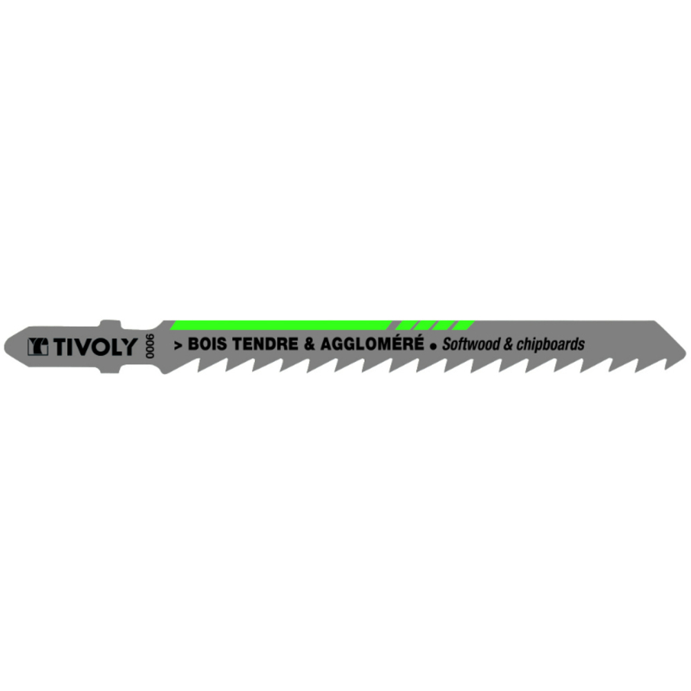 Lame de scie sauteuse -Pour bois tendre et aggloméré -Attache T / L: 100 / H: 75 / Droite TIVOLY - XT505520006