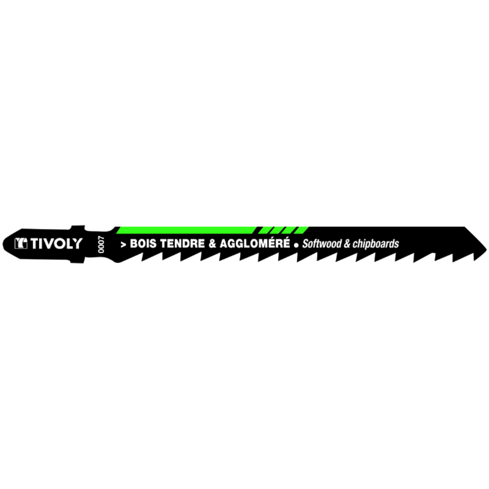 Lame de scie sauteuse -Pour bois tendre et aggloméré -Attache T / L: 100 / H: 75 / Droite TIVOLY - XT505520007