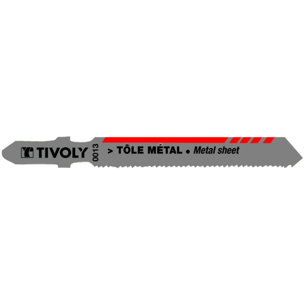 Lame de scie sauteuse -Pour tôle métal -Attache T / L: 75 / H: 50 / Droite TIVOLY - XT505520013