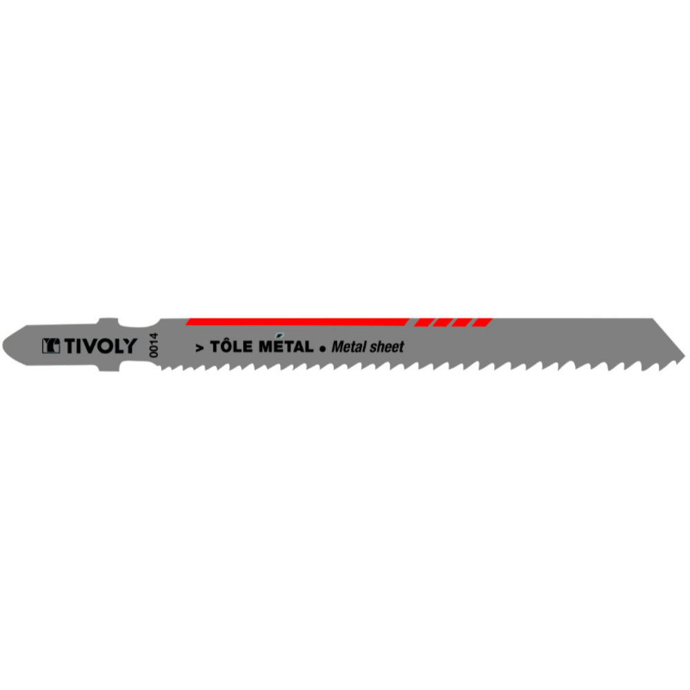 Lame de scie sauteuse -Pour tôle métal -Attache T / L: 100 / H: 75 / Droite TIVOLY - XT505520014