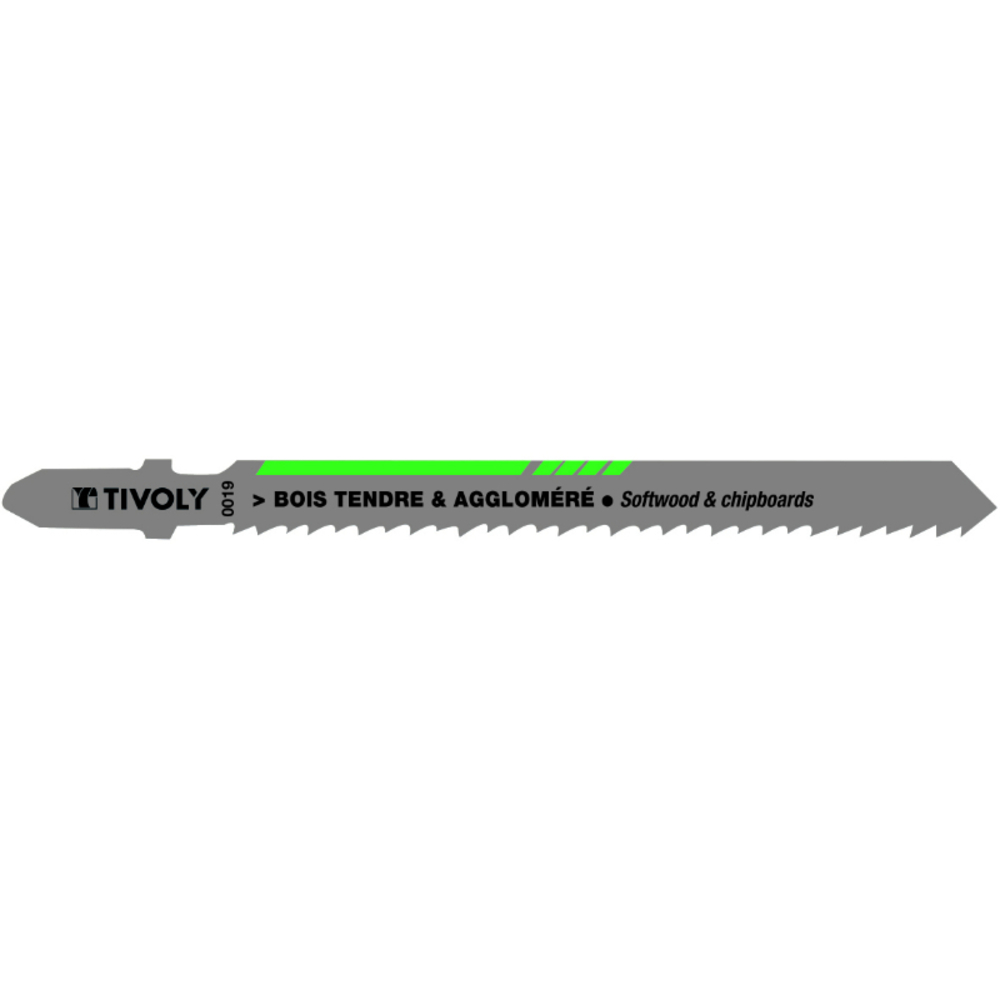 Lame de scie sauteuse -Pour bois tendre et aggloméré -Attache T / L: 100 / H: 75 / Droite TIVOLY - XT505520019
