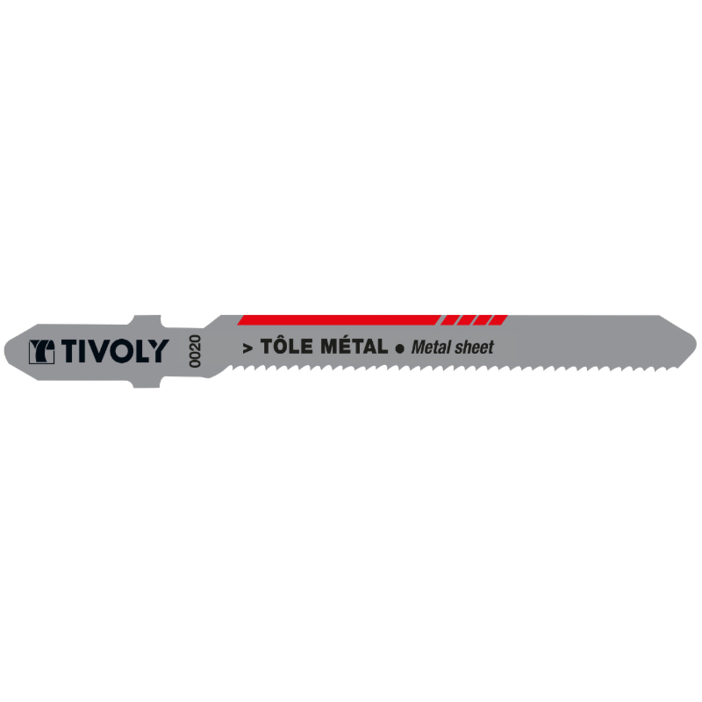 Lame de scie sauteuse -Pour tôle métal -Attache T / L: 75 / H: 50 / Courbe TIVOLY - XT505520020