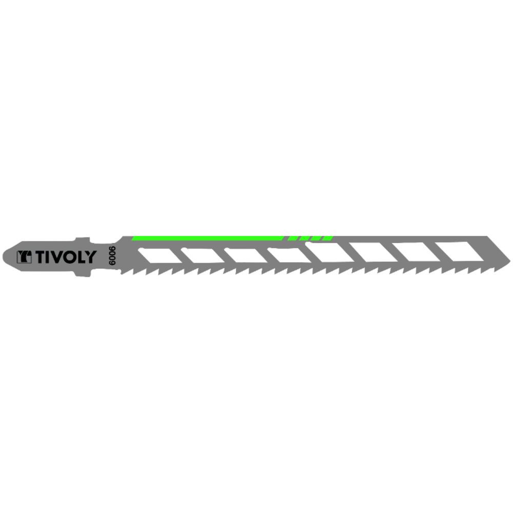 Lame de scie sauteuse -Laser cut -Pour bois dur massif -Attache T / L: 100 / H: 75 / Droite TIVOLY - XT505526006