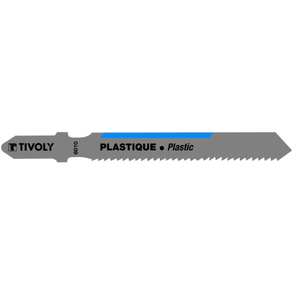 Lame de scie sauteuse -Pour plastique, plexiglas et époxy -Attache T / L: 75 / H: 50 / Droite TIVOLY - XT505526010