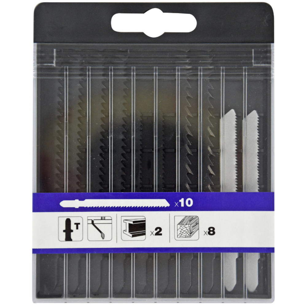 10 lames de scie sauteuse pour le bois et métaux non ferreux -Attache T TIVOLY - XT50557505500