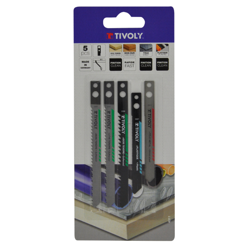 5 lames MAKITA bois, plastique et tôle TIVOLY - XT50572004311