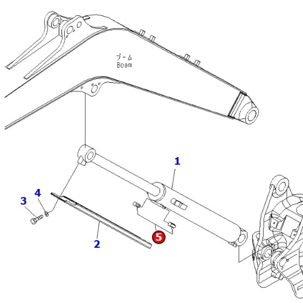 CALE TEFLON PROTECTION VERIN DE FLECHE KOMATSU - KOMATSU - 20M-62-73310