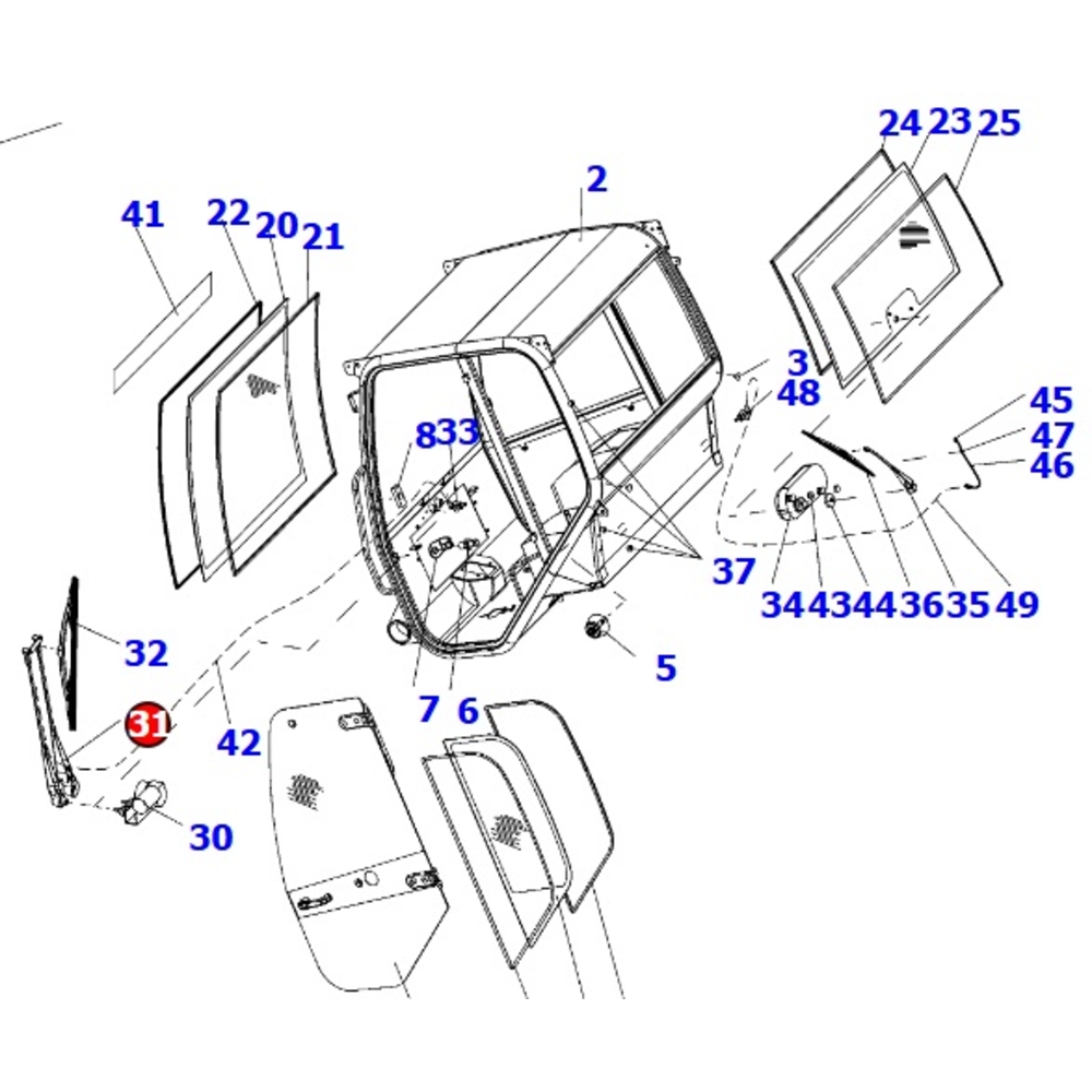 BRAS ESSUI GLACE AV - KOMATSU - 42T-56-H0P19