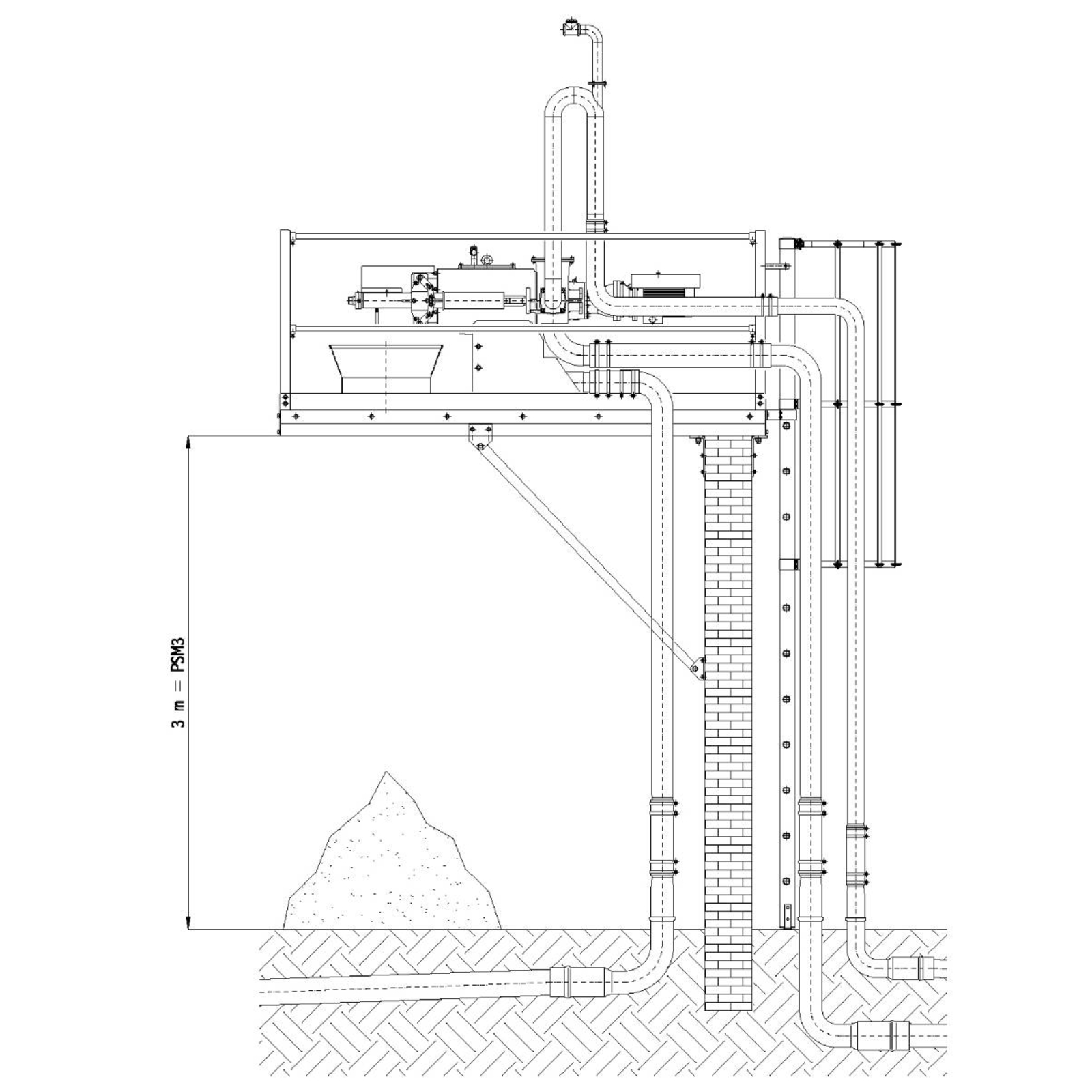 PLATEFORME POUR SEPARATEUR EQUIPEE AVEC ECHELLE 3M RENSON - 109791