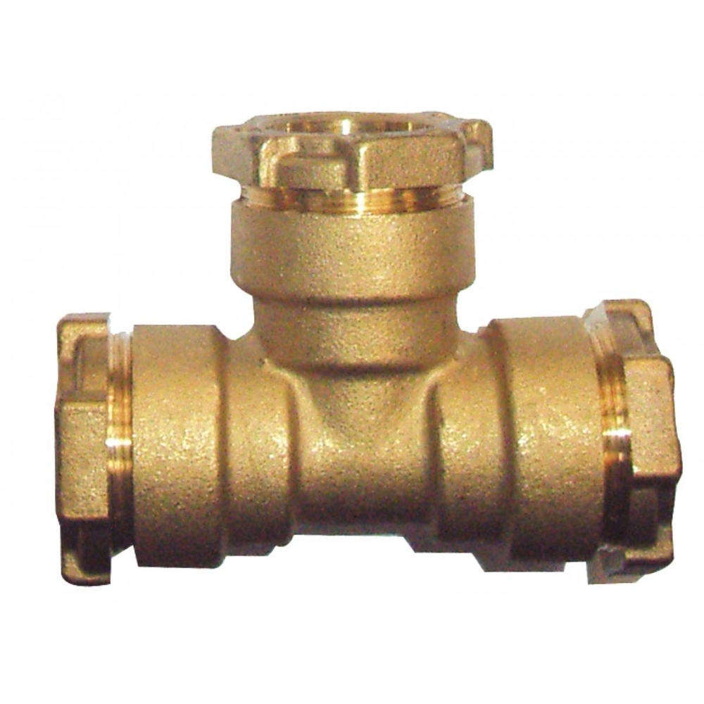 TE 90° COMPRESSION LAITON EGAUX 25 - RENSON - 110653