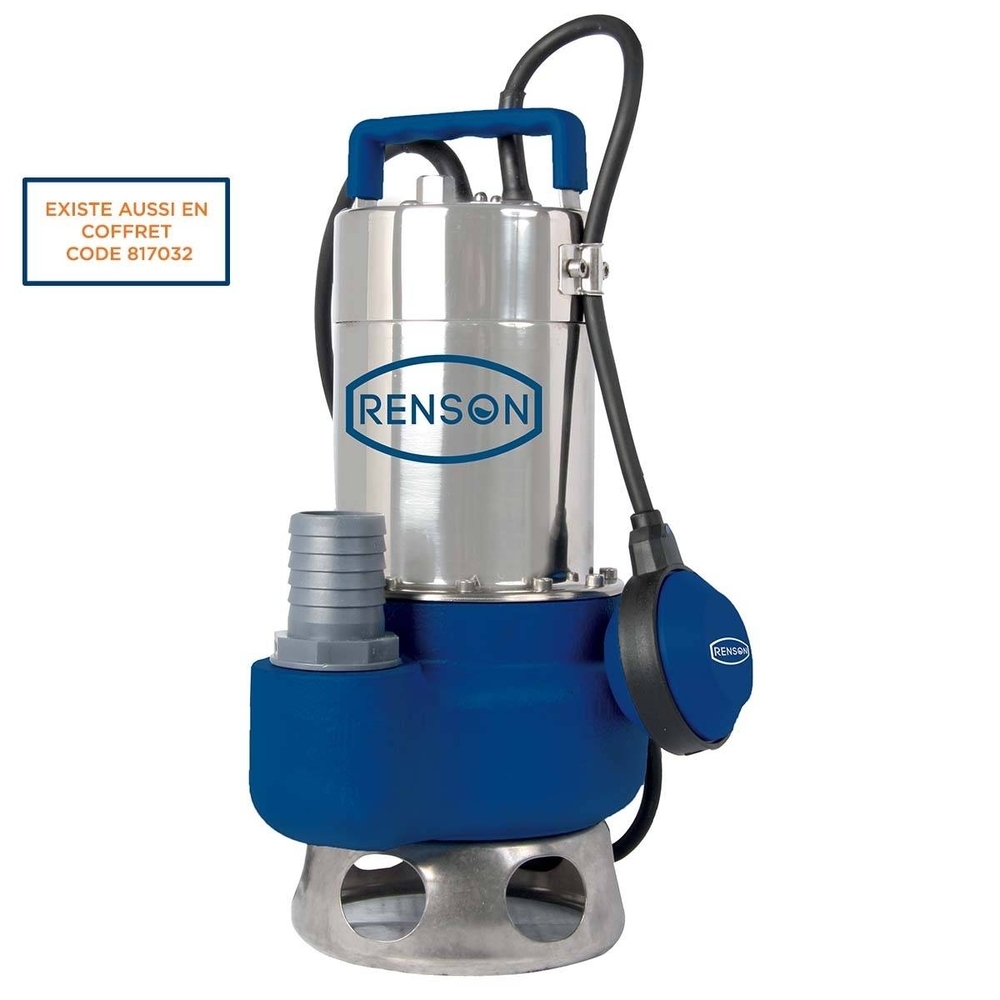 POMPE DE RELEVAGE 230V 0,6KW  CORPS FONTE EAUX CHARGEES - RENSON - 111042