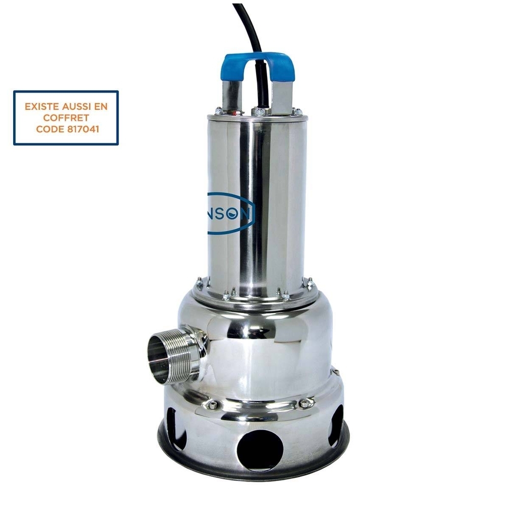 POMPE DE RELEVAGE TRI VORTEX 1,45KW INOX EAUX CHARGEES - RENSON - 111043