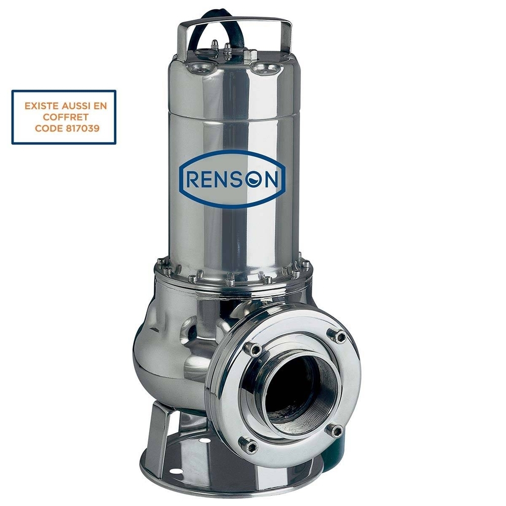 POMPE DE RELEVAGE TRI 1,5KW INOX EAUX CHARGEES - RENSON - 111044