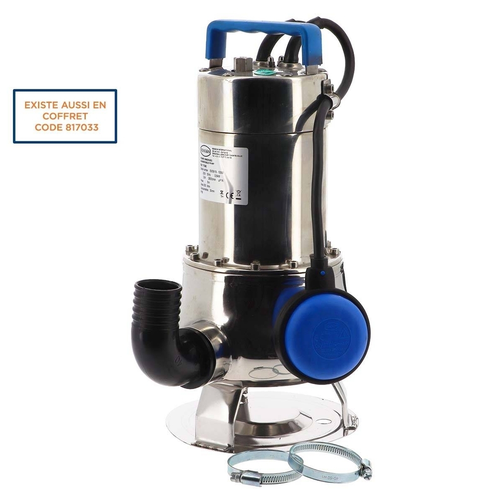 POMPE DE RELEVAGE 230V 0,6KW INOX EAUX CHARGEES - RENSON - 111046