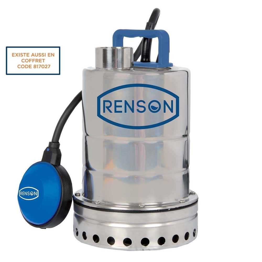 POMPE DE RELEVAGE 230V 0,25KW INOX EAUX PEU CHARGEES - RENSON - 111169
