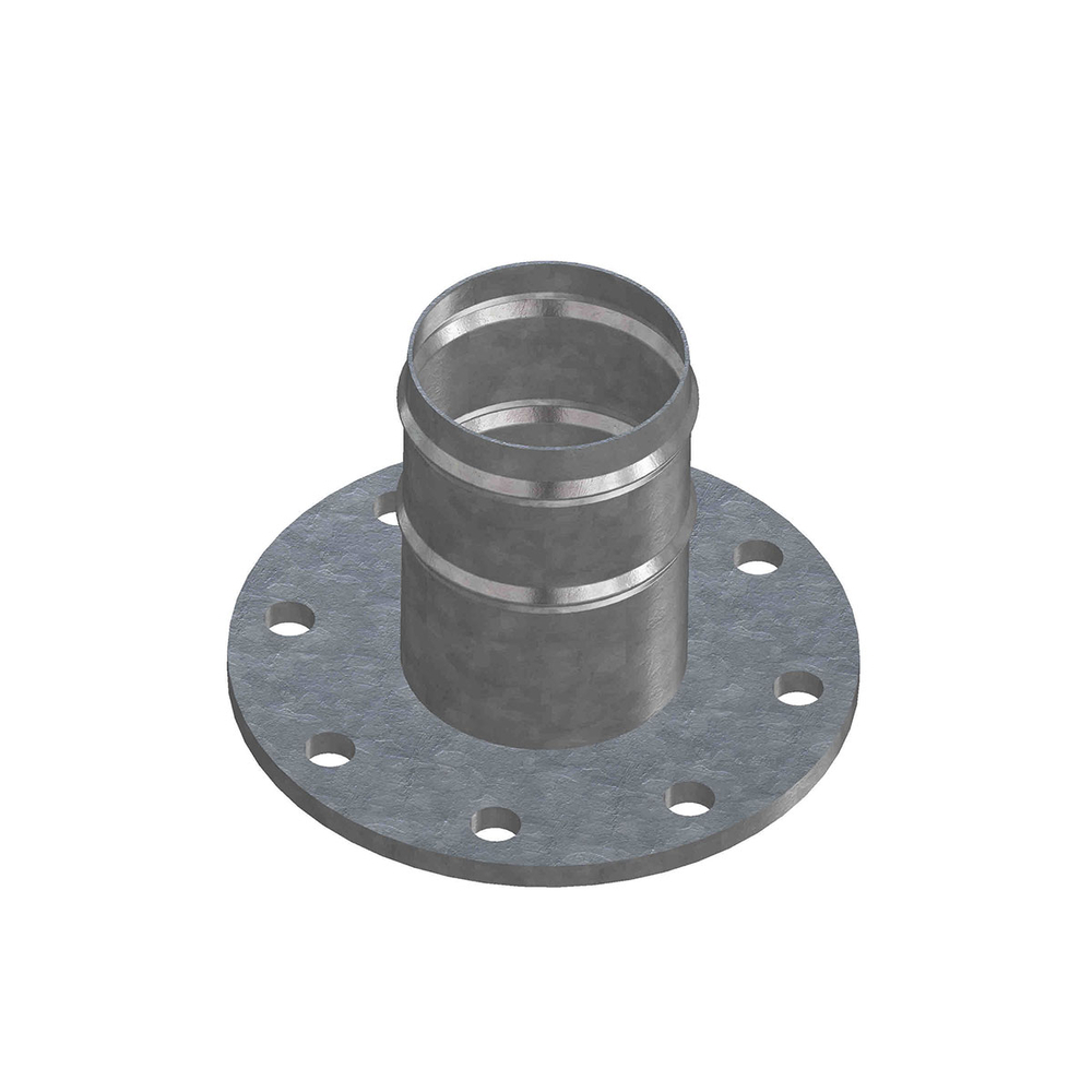 BRIDE PN10 + MANCHON CANNELE  DN 80x80 EN ACIER GALVANISE - RENSON - 117001