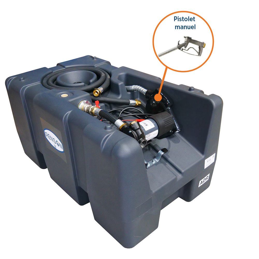 CUVE RAVITAILLEMENT 200L POMPE POMPE 12V40L/M PISTOLET MANUEL - RENSON - 136285M