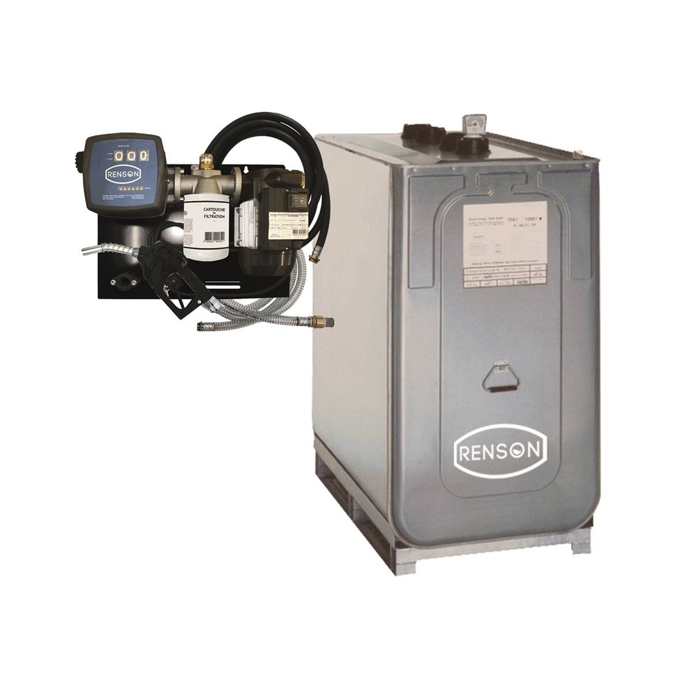 CUVE STOCKAGE FUEL GALVA 1000L STATION 230V 50L/M DOUBL PAROI - RENSON - 138345