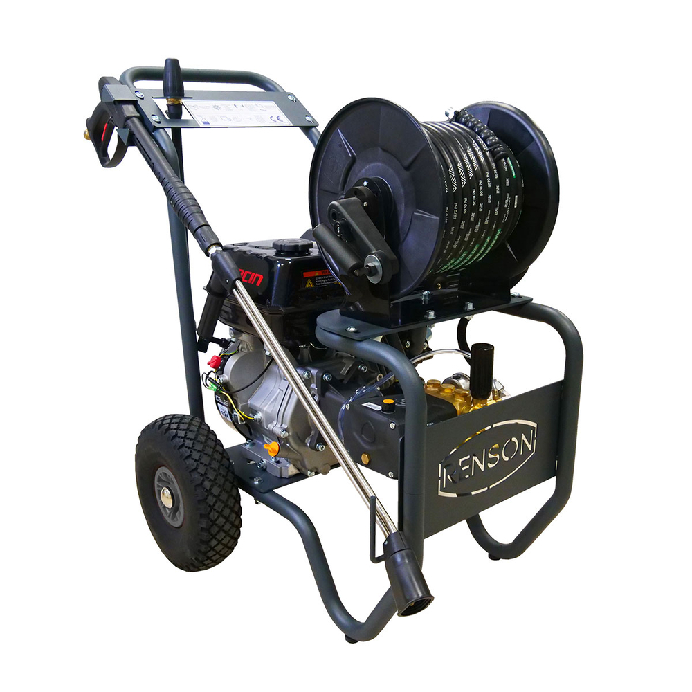 NETTOYEUR HAUTE PRESSION BOOSTER THERMIQUE 250B - 15L/MIN - ENROULEUR 20M - RENSON - 142373