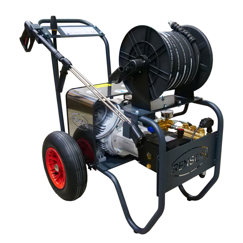 NETTOYEUR HAUTE PRESSION TRIO FLECTOR EAU FROIDE TS 200B - 15L/MIN - ENROULEUR 20M - RENSON - 142533