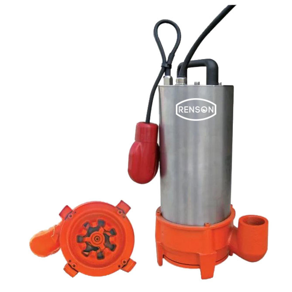 POMPE RELEVAGE DILACERATRICE HORIZONTALE 230V 0,75KW DN40 - RENSON - 162242