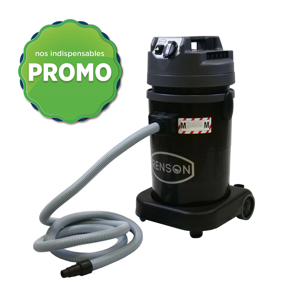 ASPIRATEUR P371-1 CERTIFIÉ M PRISE ÉLECTRIQUE - CUVE 37L - RENSON - 170003