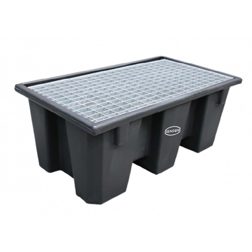 BAC DE RETENTION 1 FÛTS -225L  AVEC CAILLEBOTIS GALVA  - RENSON - 182100