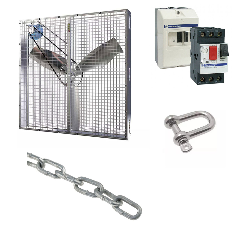 KIT VENTILATEUR TRIPHASÉ POUR PETIT BATIMENT 3 PALES - RENSON - 812608